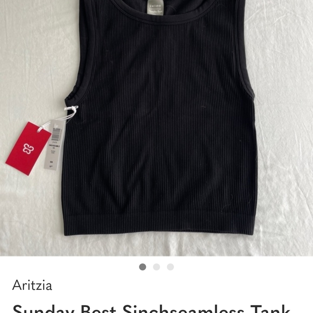 Aritzia - Sunday Best - Black Seamless Tank Top